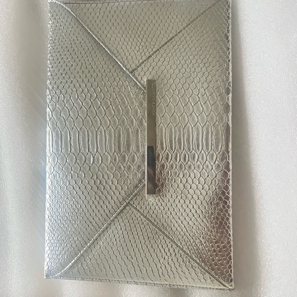 Vince Camuto Metallic Silver Clutch